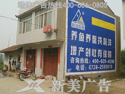 利洋水产墙体广告