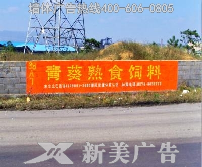 云南青葵饲料墙体广告