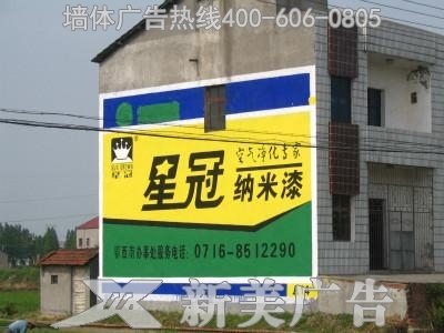星冠纳米漆墙体广告