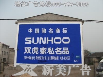 双虎家私墙体广告
