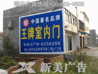 王牌门业墙体广告