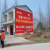 湖南华容移动墙体广告